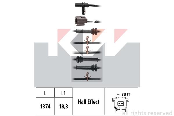 KW 460 238 Sensor, wheel speed 460238