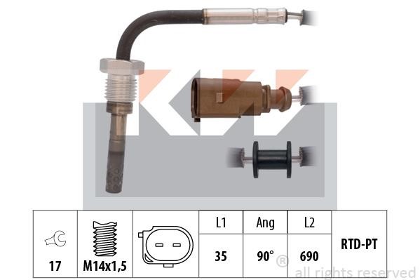 KW 422 098 Exhaust gas temperature sensor 422098