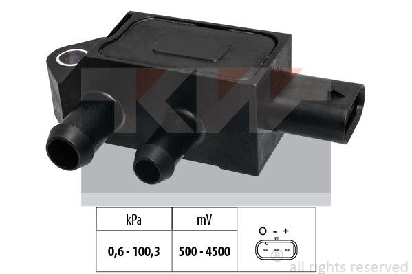 KW 493 404 Sensor, exhaust pressure 493404