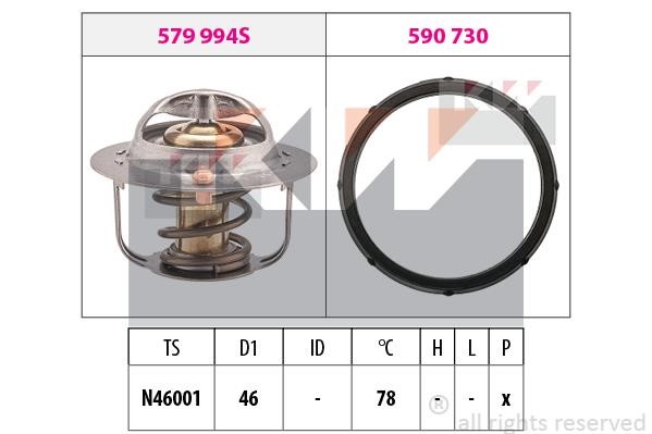 KW 579 994 Thermostat, coolant 579994