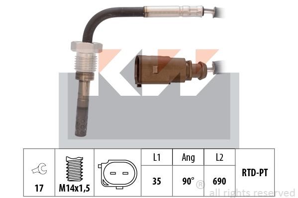 KW 422 077 Exhaust gas temperature sensor 422077