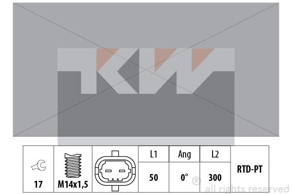 KW 422 186 Exhaust gas temperature sensor 422186