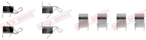 Kawe 109-1060 Mounting kit brake pads 1091060