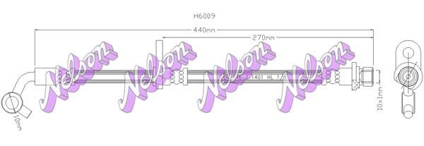 Kawe H6009 Brake Hose H6009