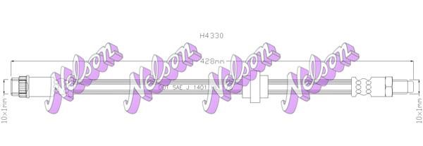 Kawe H4330 Brake Hose H4330