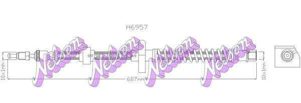 Kawe H6957 Brake Hose H6957