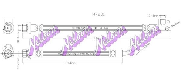 Kawe H7231 Brake Hose H7231