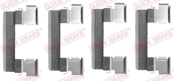 Kawe 109-1655 Mounting kit brake pads 1091655