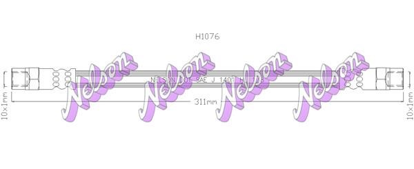 Kawe H1076 Brake Hose H1076