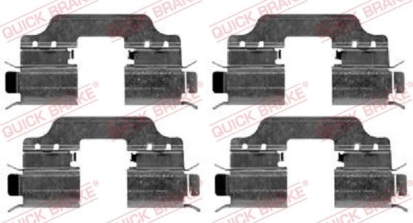 Kawe 109-1653 Mounting kit brake pads 1091653