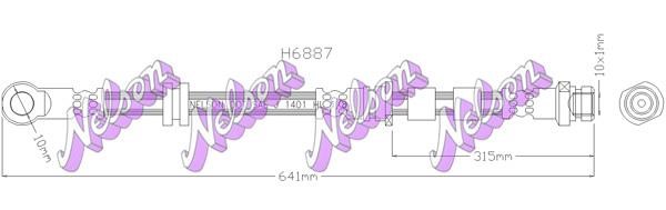 Kawe H6887 Brake Hose H6887