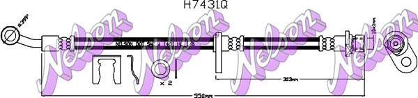 Kawe H7431Q Brake Hose H7431Q