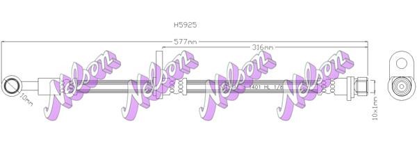 Kawe H5925 Brake Hose H5925