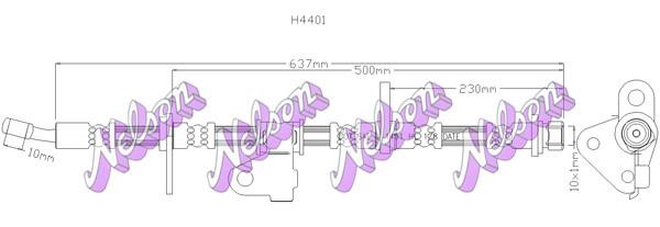 Kawe H4401 Brake Hose H4401