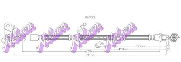 Kawe H6933 Brake Hose H6933