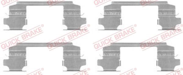 Kawe 109-1686 Mounting kit brake pads 1091686