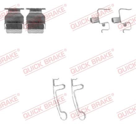 Kawe 109-1604 Mounting kit brake pads 1091604