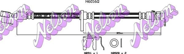 Kawe H6016Q Brake Hose H6016Q