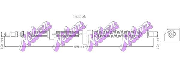 Kawe H6958 Brake Hose H6958