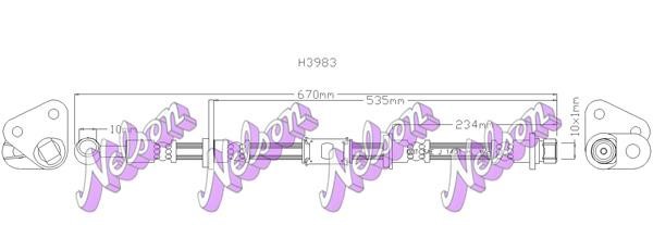 Kawe H3983 Brake Hose H3983