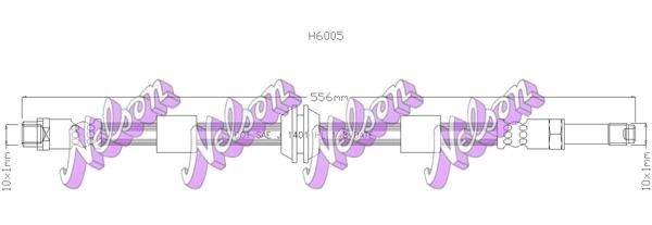 Kawe H6005 Brake Hose H6005