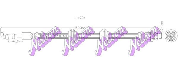 Kawe H4734 Brake Hose H4734