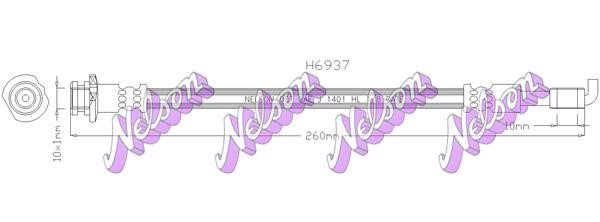 Kawe H6937 Brake Hose H6937