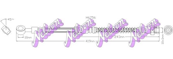 Kawe H6756 Brake Hose H6756