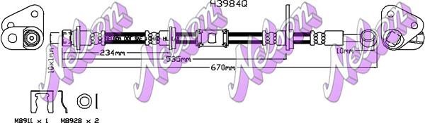 Kawe H3984Q Brake Hose H3984Q