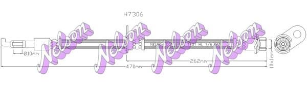 Kawe H7306 Brake Hose H7306