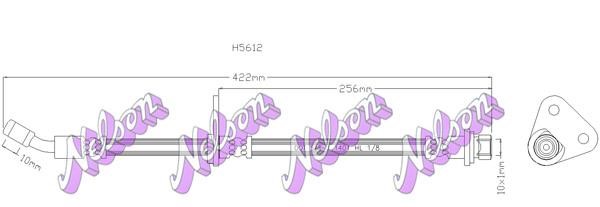 Kawe H5612 Brake Hose H5612