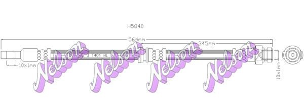 Kawe H5840 Brake Hose H5840