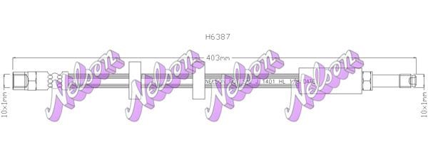 Kawe H6387 Brake Hose H6387