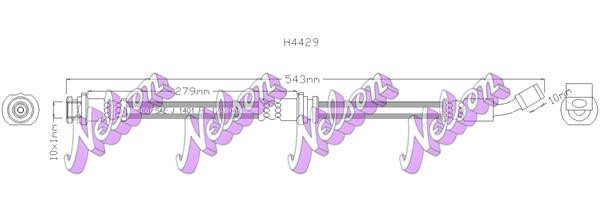 Kawe H4429 Brake Hose H4429