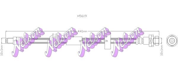 Kawe H5619 Brake Hose H5619