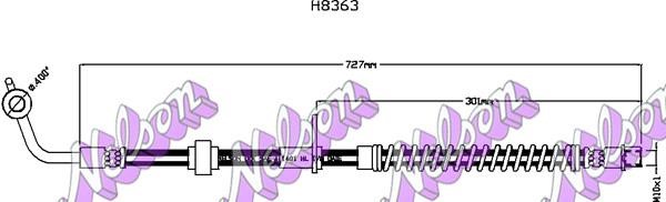 Kawe H8363 Brake Hose H8363