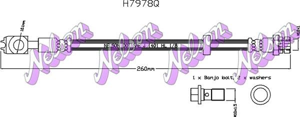 Kawe H7978Q Brake Hose H7978Q