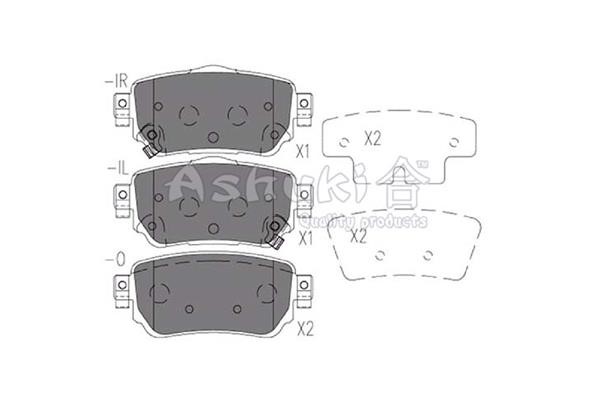 Ashuki N00986 Brake Pad Set, disc brake N00986