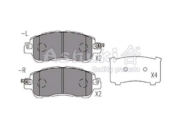 Ashuki M045-30 Brake Pad Set, disc brake M04530