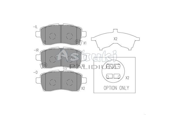 Ashuki K012-50 Brake Pad Set, disc brake K01250