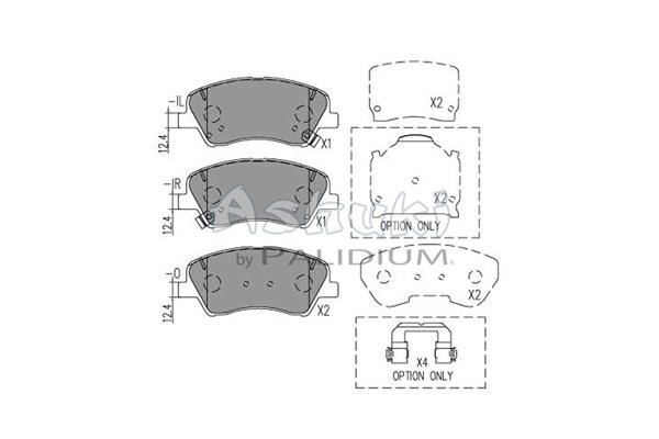Ashuki I043-28 Brake Pad Set, disc brake I04328