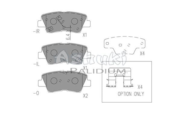 Ashuki Y029-55 Brake Pad Set, disc brake Y02955