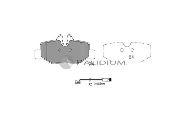 Ashuki P1-1085 Brake Pad Set, disc brake P11085