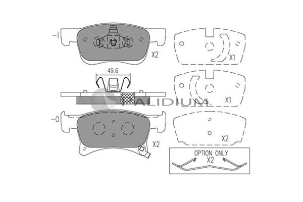 Ashuki P1-1555 Brake Pad Set, disc brake P11555