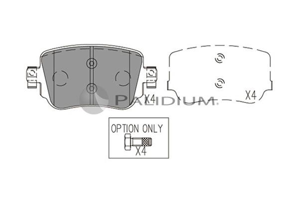 Ashuki P1-1552 Brake Pad Set, disc brake P11552