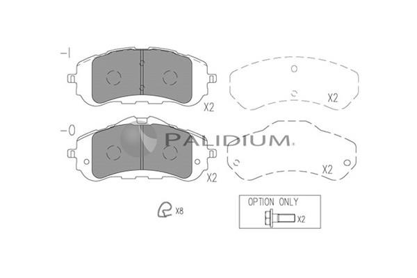 Ashuki P1-1529 Brake Pad Set, disc brake P11529