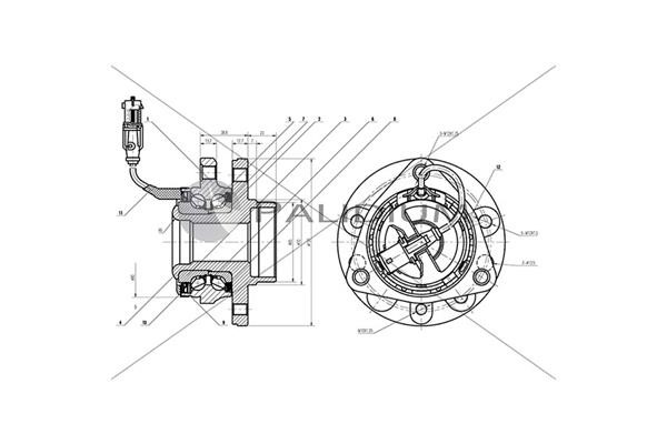 Ashuki PAL6-2033 Wheel bearing kit PAL62033