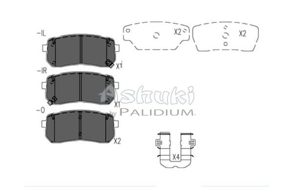 Ashuki I043-25 Brake Pad Set, disc brake I04325