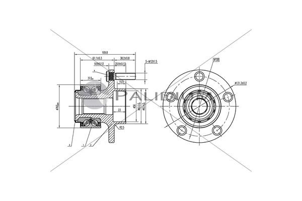 Ashuki PAL6-2013 Wheel bearing kit PAL62013