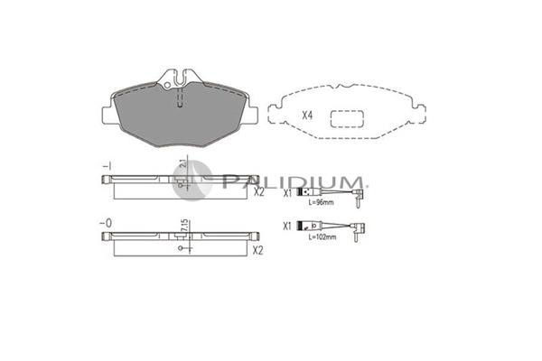 Ashuki P1-1067 Brake Pad Set, disc brake P11067